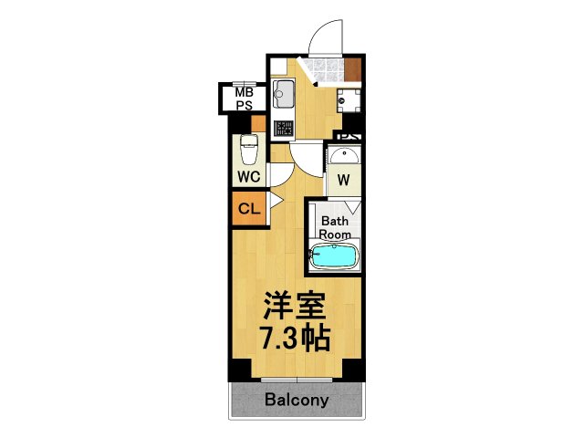 尼崎市南竹谷町のマンションの間取り