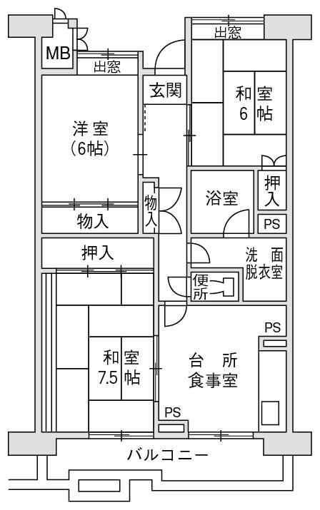 市営我孫子東第７住宅７号館_間取り_0