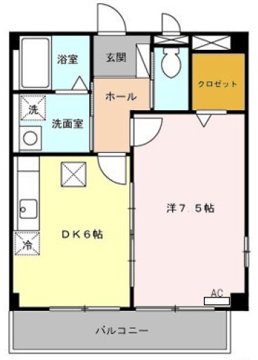 浜松市浜名区中瀬のアパートの間取り