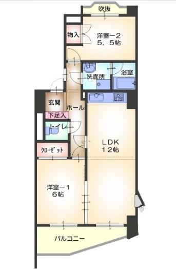 名古屋市瑞穂区師長町のマンションの間取り