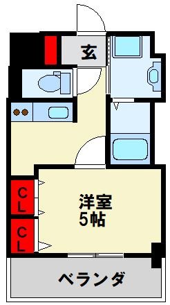 北九州市八幡東区山王のマンションの間取り