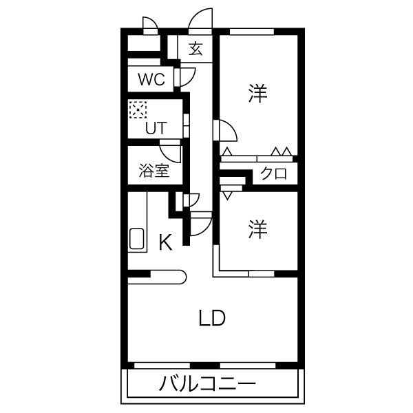 東海市中央町のマンションの間取り