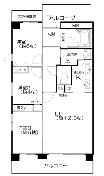 パーク・ノヴァ市川の間取り