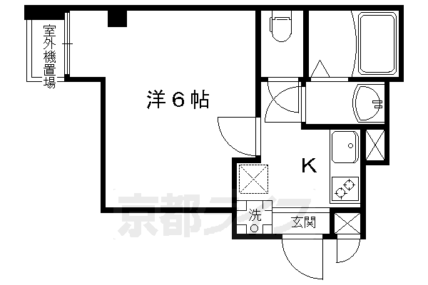 京都市下京区花畑町のマンションの間取り