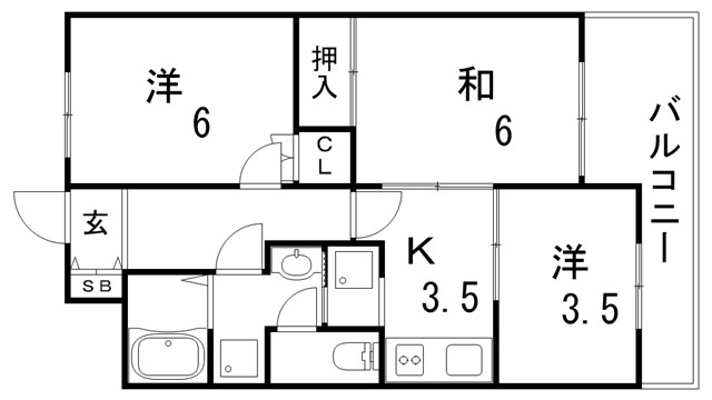 兵庫駅前アーバンライフの間取り