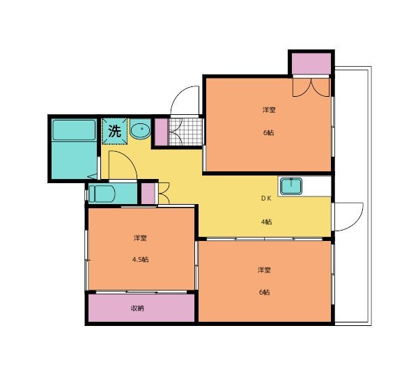 海南市下津町小原のマンションの間取り