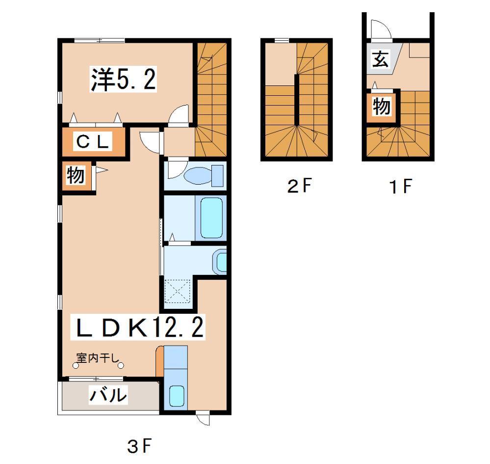 スカイヴィレッジ（Ｓｋｙ　ｖｉｌｌａｇｅ）盛南IIの間取り