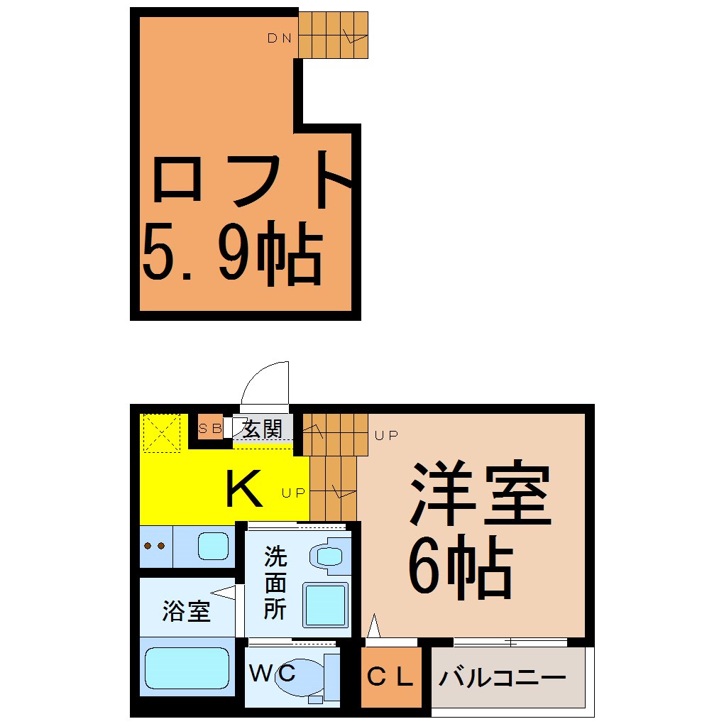 ハーモニーテラス松園の間取り