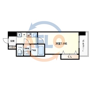 東大阪市長堂のマンションの間取り