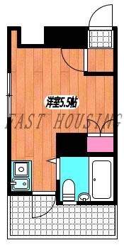 新宿区西新宿のマンションの間取り