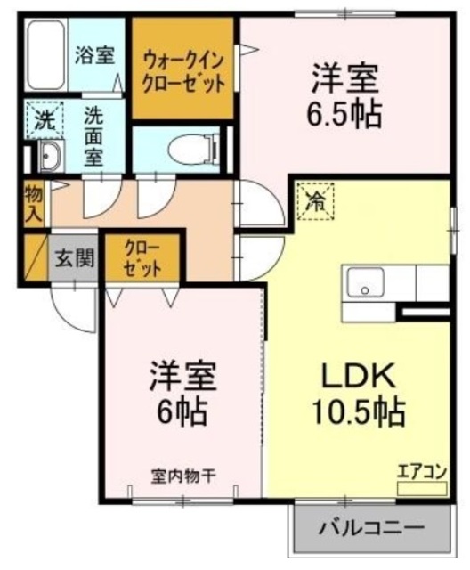 キャトルセゾン Dの間取り