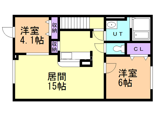 旭川市豊岡五条のアパートの間取り