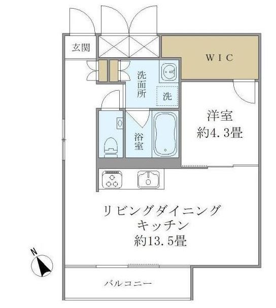 【港区西麻布のマンションの間取り】