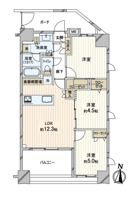 セイガステージ浅草THE RESIDENCEの間取り