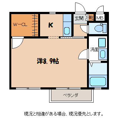 上伊那郡南箕輪村のアパートの間取り