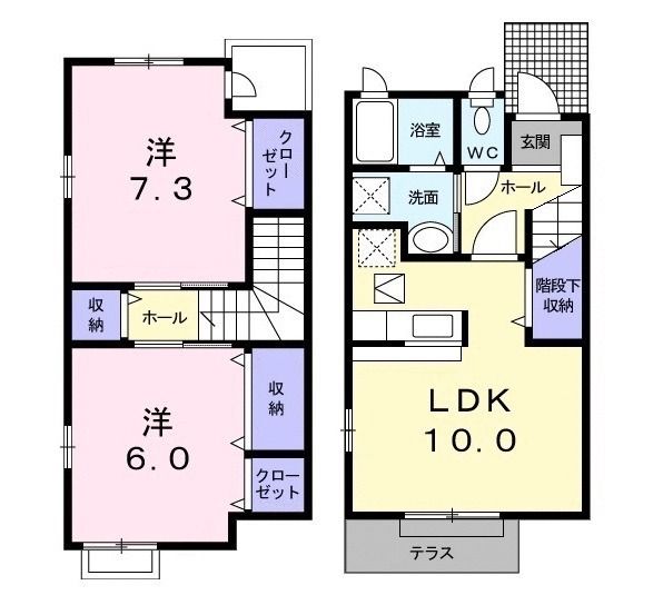 八王子市泉町のアパートの間取り