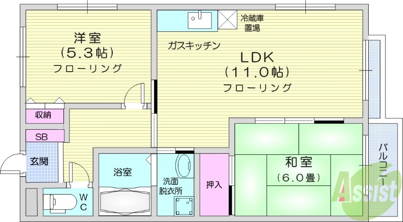 カーサ青山の間取り