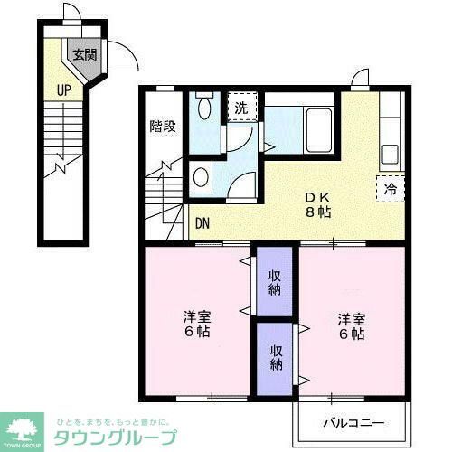 八王子市大塚のアパートの間取り