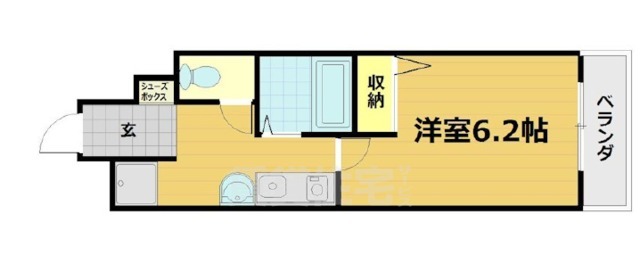 京都市下京区因幡堂町のマンションの間取り