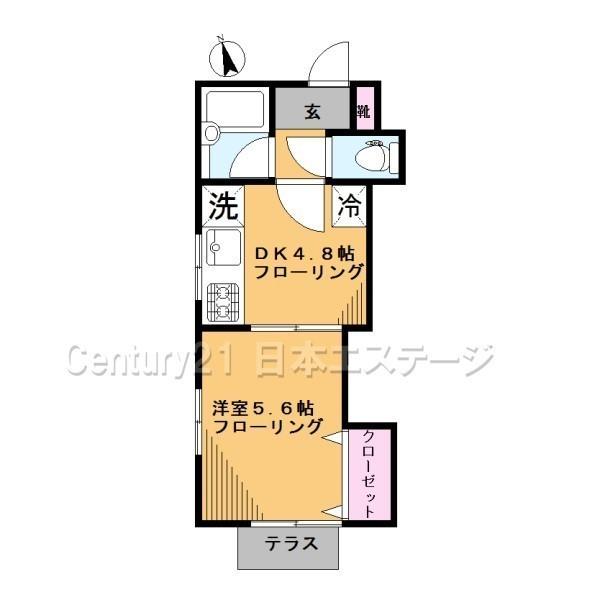 コーポリラウエストの間取り