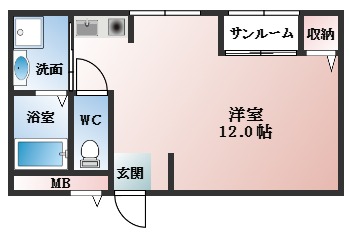 藤井寺市北岡のマンションの間取り