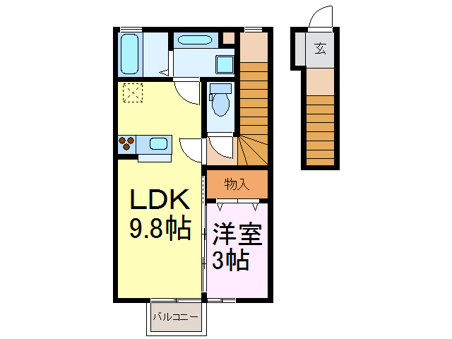 クラージュＨＩＮＡＴＡの間取り