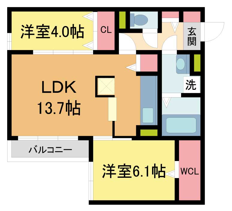 Lamaison青木町Iの間取り