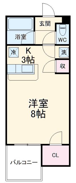 豊橋市松井町のアパートの間取り