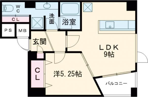 POCO A POCO三宮ハイタワーの間取り