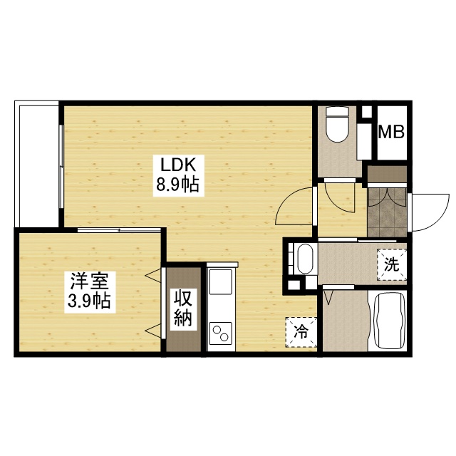 福山市引野町のマンションの間取り