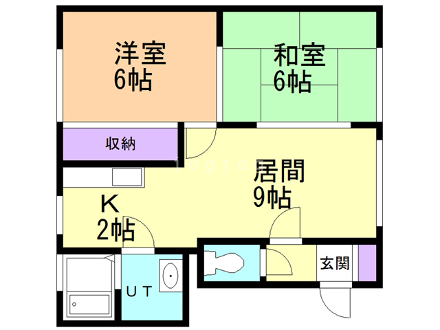 札幌市白石区北郷八条のマンションの間取り