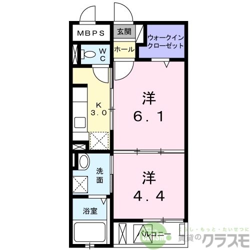 茨木市中穂積のマンションの間取り