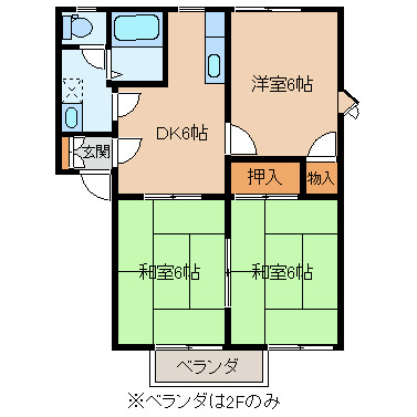 グランドパレスウエスト　Cの間取り