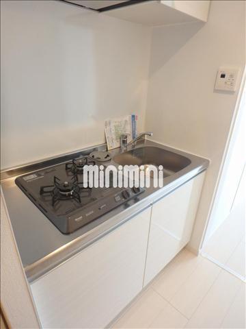 キッチン　２口コンロ付き。