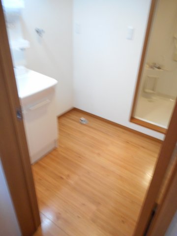 洗面設備　スペースが確保できる洗面所です