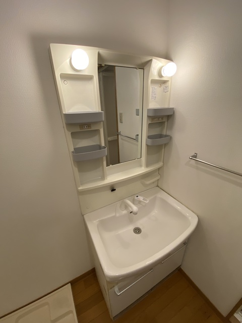 洗面設備　準備が捗る独立タイプ。