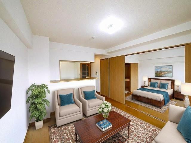 居室・リビング　CGで家具等を配置したもので家具等は含まれません