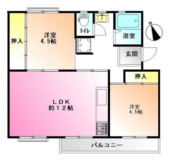 藤の台団地2-2-4の間取り写真