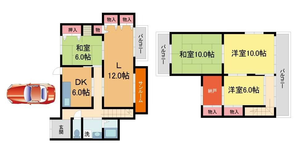 猪名川町広根字清水11-5戸建の間取り写真