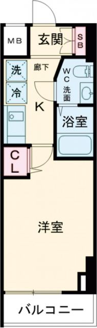 京成本線 青砥駅 徒歩14分 8階建 築10年の間取り写真