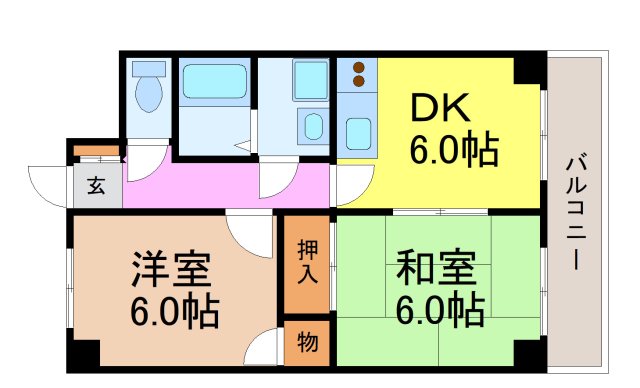 地下鉄名港線 日比野駅 徒歩9分 4階建 築31年の間取り写真