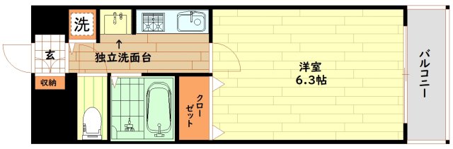 地下鉄長堀鶴見緑地線 松屋町駅 徒歩4分 15階建 築20年の間取り写真