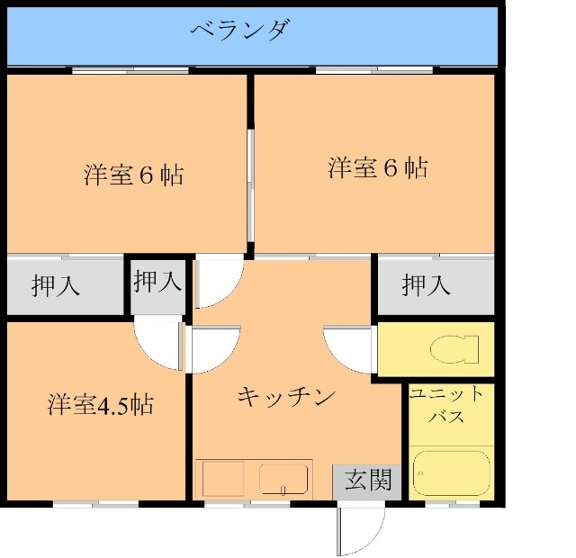 Lコーポの間取り写真