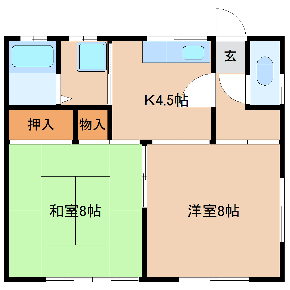 コーポ大利の間取り