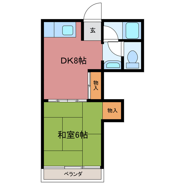 祇園ハイツ伍番街の間取り