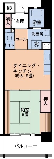 神戸市中央区脇浜海岸通のマンションの間取り