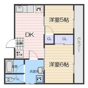地下鉄千日前線 日本橋駅 徒歩4分 6階建 築46年の間取り写真