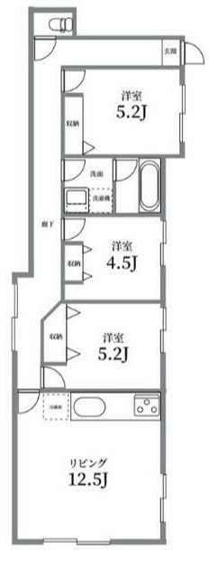 板橋区志村のアパートの間取り