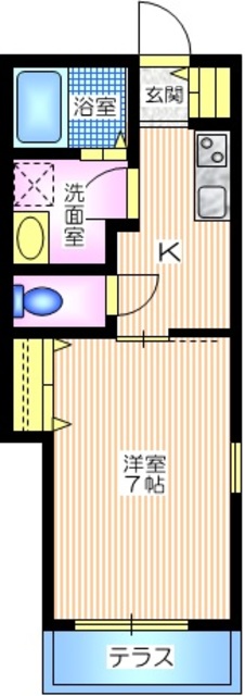 横浜市神奈川区沢渡のマンションの間取り