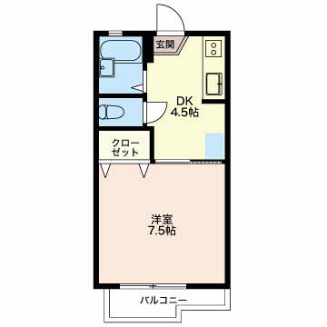 三重県津市白塚町（アパート）の賃貸物件の間取り